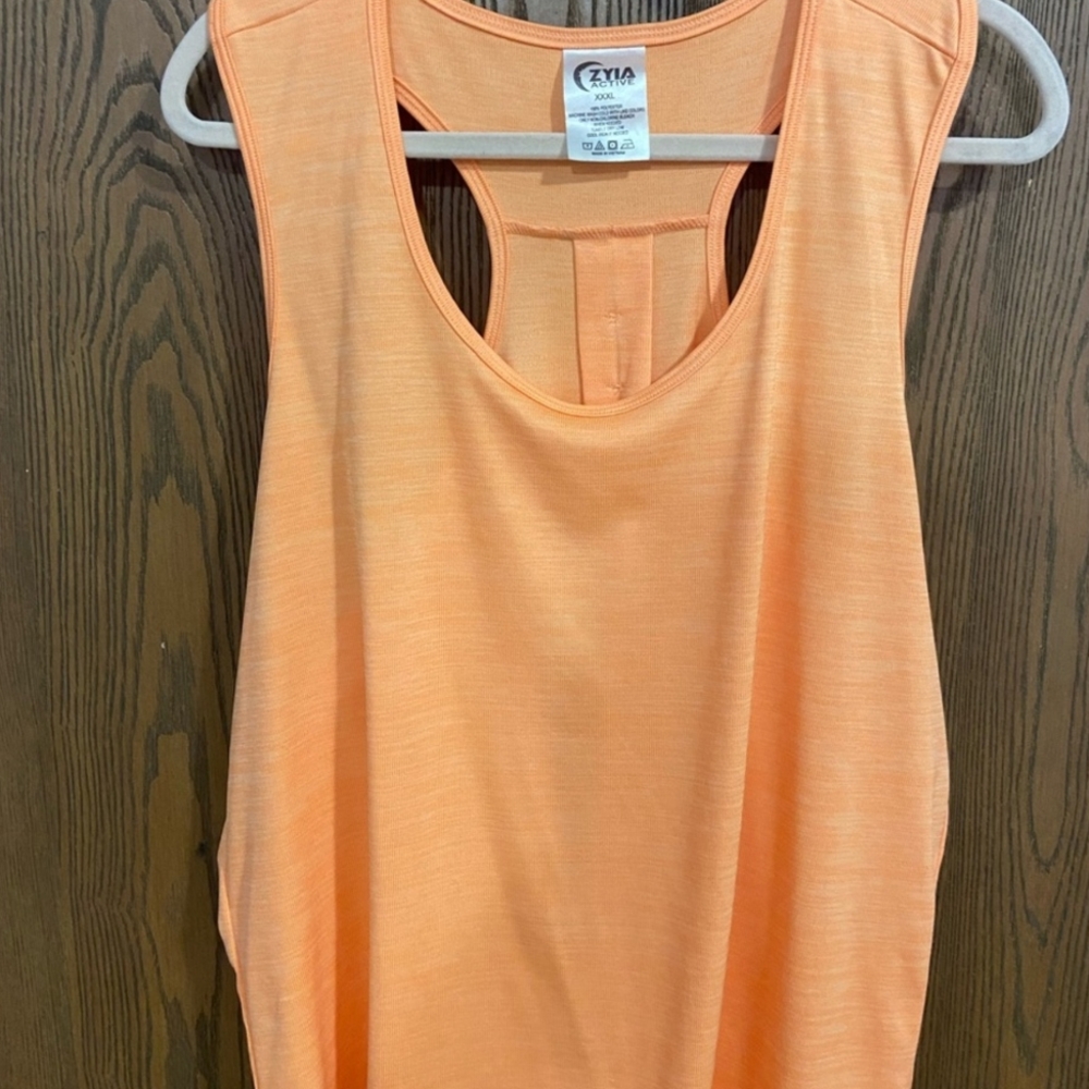 ZYIA Orange Sleeveless Backless Tank Top